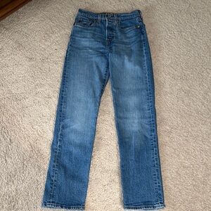 Levi’s wedgie high waist crop straight leg jeans